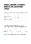 SECURITY ACTUAL EXAM SCRIPT 2026&NewLine;COMPREHENSIVE QUESTIONS AND&NewLine;ANSWERS&NewLine;