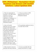 ATPL &lpar;Philippines&rpar; - Navigation 4 Exam&NewLine;Questions and Answers with Verified&NewLine;Solutions &vert; Latest Updated 2026