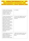 ATPL - HUMAN PERFORMANCE Set - MPL&NewLine;Exam Questions and Answers with&NewLine;Verified Solutions &vert; Latest Updated 2026&NewLine;