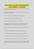 WGU D659 OA UPDATED QUESTIONS &NewLine;AND CORRECT ANSWERS