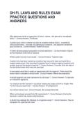 DH FL LAWS AND RULES EXAM PRACTICE QUESTIONS AND ANSWERS