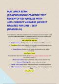 MAC AMCA EXAM &vert;COMPREHENSIVE PRACTICE TEST REVIEW OF KEY QUIZZES WITH 100&percnt; CORRECT ANSWERS &vert;NEWEST UPDATED FOR 2026 &ndash; 2027 &lpar;GRADED A&plus;&rpar;&NewLine;