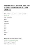 SERVICENOW CIS - DISCOVERY PAPER 2026&NewLine;SOLVED QUESTIONS AND FULL SOLUTION&NewLine;GRADED A&plus;&NewLine;