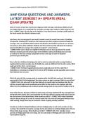 AHIP Exam Questions and Answers Latest 2026&sol;2027 A&plus; Update Real Medicare Certification Exam 