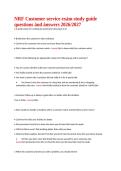NRF Customer Service Exam Study Guide Questions and Answers Verified Solutions