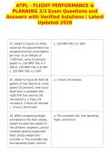 ATPL - FLIGHT PERFORMANCE &&NewLine;PLANNING 3&sol;3 Exam Questions and&NewLine;Answers with Verified Solutions &vert; Latest&NewLine;Updated 2026