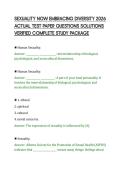 SEXUALITY NOW EMBRACING DIVERSITY 2026&NewLine;ACTUAL TEST PAPER QUESTIONS SOLUTIONS&NewLine;VERIFIED COMPLETE STUDY PACKAGE