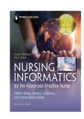 Nursing Informatics for the Advanced &NewLine;Practice Nurse&colon; Master Health Information &NewLine;Technology & Clinical Systems Practice Questions & Detailed Explanations &NewLine;
