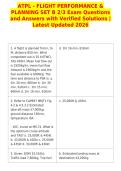 ATPL - FLIGHT PERFORMANCE &&NewLine;PLANNING SET B 2&sol;3 Exam Questions&NewLine;and Answers with Verified Solutions &vert;&NewLine;Latest Updated 2026