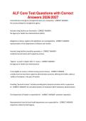 ALF Core Test Questions with Correct Answers 2026-2027