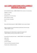 ALF CORE QUESTIONS WITH CORRECT ANSWERS 2026-2027