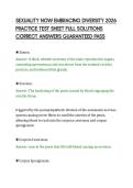 SEXUALITY NOW EMBRACING DIVERSITY 2026&NewLine;PRACTICE TEST SHEET FULL SOLUTIONS&NewLine;CORRECT ANSWERS GUARANTEED PASS&NewLine;