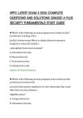 SFPC LATEST EXAM 3 2026 COMPLETE&NewLine;QUESTIONS AND SOLUTIONS GRADED A PLUS&NewLine;SECURITY FUNDAMENTALS STUDY GUIDE