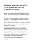 SFPC LATEST EXAM 3 2026 FULL SOLVED&NewLine;QUESTIONS ANSWERS PROTECTIVE&NewLine;OPERATIONS REVIEW SHEET