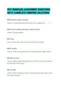 SFST BUNDLED ASSESSMENT QUESTIONS&NewLine;WITH COMPLETE VERIFIED SOLUTIONS&NewLine;