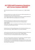 ALF&sol;&sol;EDU&sol;staff&sol;Competence Questions &NewLine;with Correct Answers 2026&sol;2027 