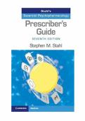 Test bank for Prescriber's Guide&colon; Stahl's Essential Psychopharmacology&NewLine;by Stephen M&period; Stahl &lpar;Author&rpar;  all pages fully covered with test questions and answers graded A&plus;