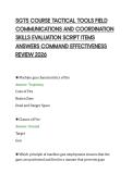 SGTS COURSE TACTICAL TOOLS FIELD&NewLine;COMMUNICATIONS AND COORDINATION&NewLine;SKILLS EVALUATION SCRIPT ITEMS&NewLine;ANSWERS COMMAND EFFECTIVENESS&NewLine;REVIEW 2026&NewLine;