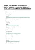 NEUROSCIENCE EXAMINATION QUESTIONS AND &NewLine;CORRECT ANSWER WITH EXPLANATION GRADED A&plus; &NewLine;STUDY GUIDE