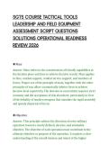 SGTS COURSE TACTICAL TOOLS&NewLine;LEADERSHIP AND FIELD EQUIPMENT&NewLine;ASSESSMENT SCRIPT QUESTIONS&NewLine;SOLUTIONS OPERATIONAL READINESS&NewLine;REVIEW 2026&NewLine;
