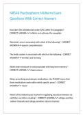 NR546 Psychopharm Midterm Exam Questions With Correct Answers