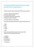 NR 546 Final PRACTICE EXAM Psychopharmacology Questions With Complete Solutions 