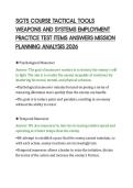 SGTS COURSE TACTICAL TOOLS&NewLine;WEAPONS AND SYSTEMS EMPLOYMENT&NewLine;PRACTICE TEST ITEMS ANSWERS MISSION&NewLine;PLANNING ANALYSIS 2026&NewLine;