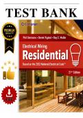 Test Bank &mdash; Electrical Wiring Residential&comma; 21st Edition &lpar;Mullin&comma; Simmons & Vigstol&comma; 2023&rpar; &vert; All Chapters 1&ndash;33 Covered