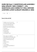 NURS 320 Quiz 1 &vert; QUESTIONS AND ANSWERS &vert; 2026 UPDATE &vert; 100&percnt; CORRECT &ndash; UTA QUESTIONS AND CORRECTLY WELL-DEFINED ANSWERS LATEST ALREADY GRADED A&plus; 2026
