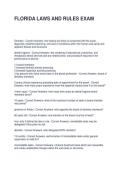 FLORIDA LAWS AND RULES EXAM QUESTIONS WITH CORRECT ANSWERS