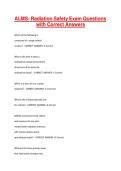 ALMS- Radiation Safety Exam Questions with Correct Answers 2026