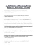 ALMS Anatomy & Physiology Pretest Questions with Correct Answers 2026