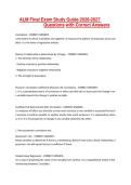ALM Final Exam Study Guide 2026 Questions with Correct Answers&period;