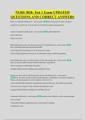 NURS 3020- Test 1 Exam UPDATED &NewLine;QUESTIONS AND CORRECT ANSWERS