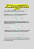 NURS 3020- Test 2 Exam UPDATED &NewLine;ACTUAL QUESTIONS AND CORRECT &NewLine;ANSWERS