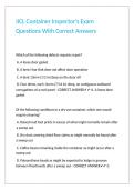 IICL Container Inspector's Exam Questions With Correct Answers 