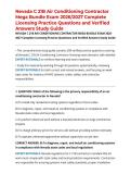 Nevada C -21B Air Conditioning Contractor Mega Bundle Exam 2026 2027 Complete Licensing Practice Questions and Verified Answers Study Guide