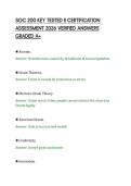 SOC 200 KEY TESTED II CERTIFICATION&NewLine;ASSESSMENT 2026 VERIFIED ANSWERS&NewLine;GRADED A&plus;