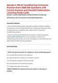 Nevada C -21B Air Conditioning Contractor Practice Exam 2026&vert;200 Questions with Correct Answers and Detailed Explanations Licensing Study Guide