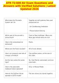 ATR 72-600 Air Exam Questions and&NewLine;Answers with Verified Solutions &vert; Latest&NewLine;Updated 2026