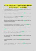 BSNC 4020 Exam UPDATED QUESTIONS &NewLine;AND CORRECT ANSWERS