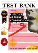 Test Bank &mdash; Essentials of Business Communication&colon; An Asia Edition&comma; 4th Edition &lpar;Guffey&comma; Babcock & Loewy&comma; 2025&rpar; &vert; All Chapters 1&ndash;16 Covered