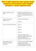 ATR 72-600 Flight Warning System Exam&NewLine;Questions and Answers with Verified&NewLine;Solutions &vert; Latest Updated 2026