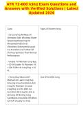 ATR 72-600 Icing Exam Questions and&NewLine;Answers with Verified Solutions &vert; Latest&NewLine;Updated 2026
