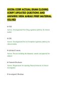 SOCRA CCRP ACTUAL EXAM CLOSING&NewLine;SCRIPT UPDATED QUESTIONS AND&NewLine;ANSWERS VIEW AHEAD PREP MATERIAL&NewLine;SOLVED