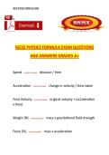 IGCSE Physics Formula Exam Questions and Answers &ndash; Formula-Based Revision and Practice Material
