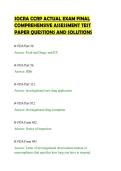 SOCRA CCRP ACTUAL EXAM FINAL&NewLine;COMPREHENSIVE ASSESSMENT TEST&NewLine;PAPER QUESTIONS AND SOLUTIONS