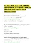 SOCRA CCRP ACTUAL EXAM TERMINAL&NewLine;CERTIFICATION EVALUATION COMPLETE&NewLine;QUESTIONS WITH FULL SOLUTION&NewLine;ALREADY PASSED&NewLine;