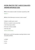 SOCRA PRACTICE TEST 3 MOCK EXAM WITH&NewLine;ANSWER RATIONALES 2026&NewLine;