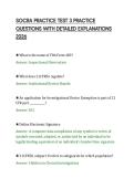 SOCRA PRACTICE TEST 3 PRACTICE&NewLine;QUESTIONS WITH DETAILED EXPLANATIONS&NewLine;2026